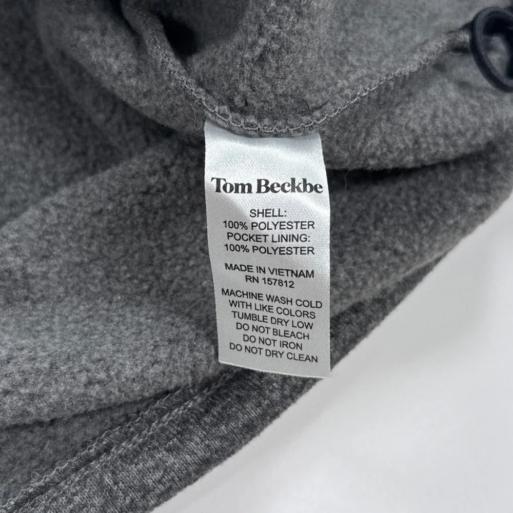 Tom Beckbe Mens Vest XXL Grey Fleece Full Zip Gorpcore Outdoor Sleeveless
